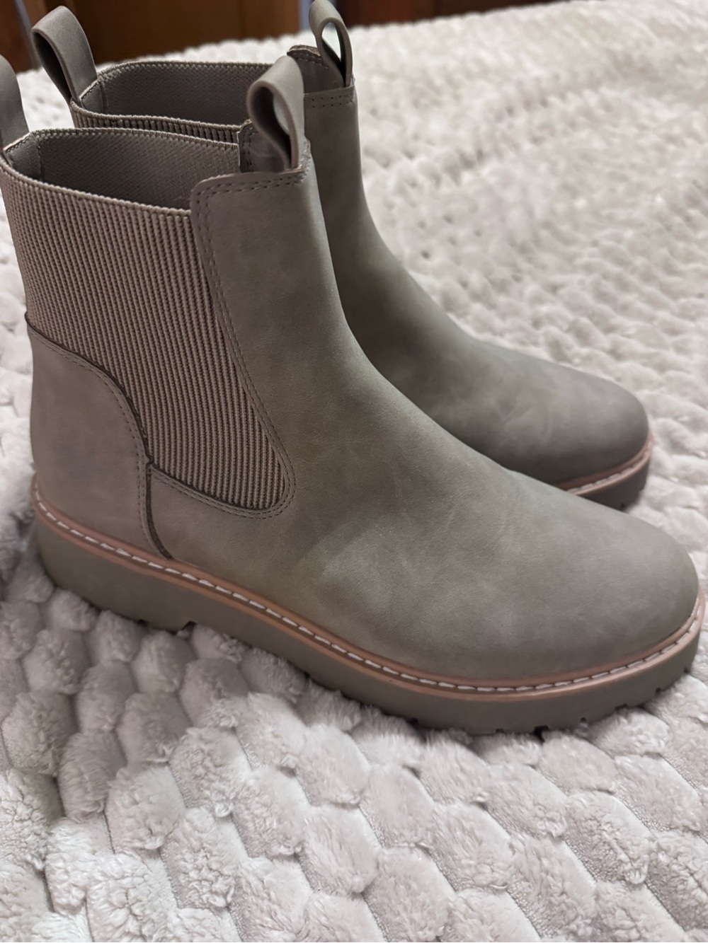 Women's Taupe Chelsea Ankle Boots NWOT